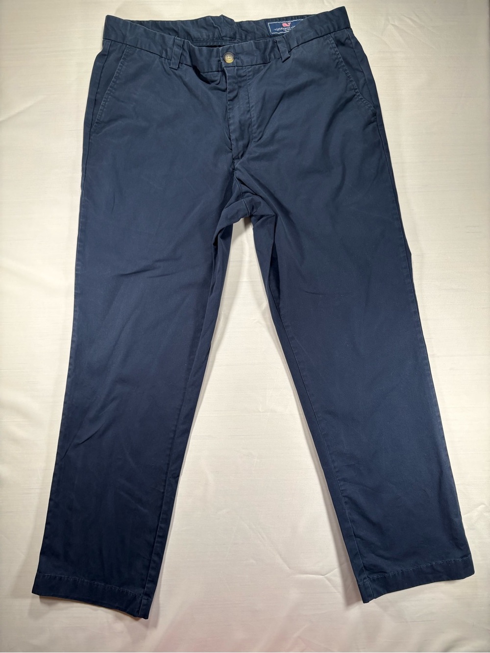 Vineyard Vines Breaker Pant Mens 34x30 Navy Blue Chino Pants Cotton Stretch